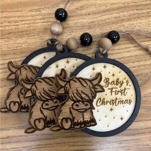 Wooden Christmas Ornament Set for Kids